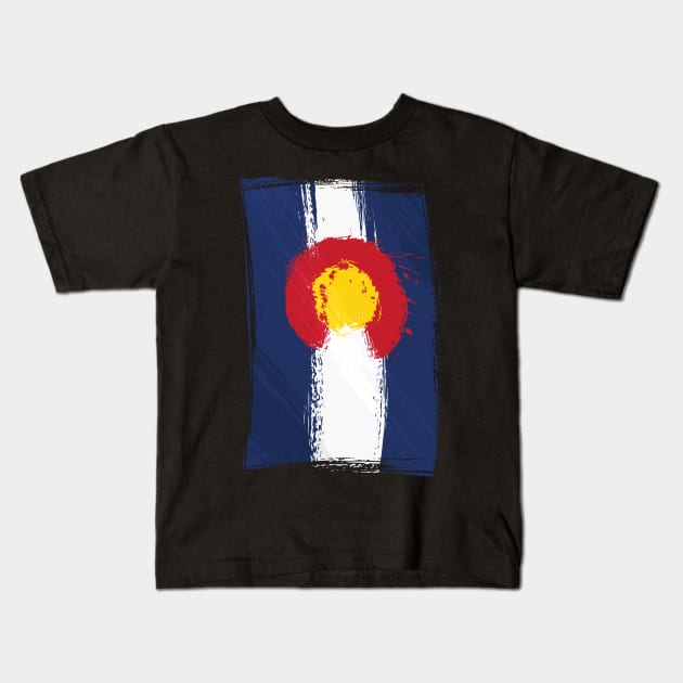 COLORADO STATE FLAG Kids T-Shirt by Bristlecone Pine Co.